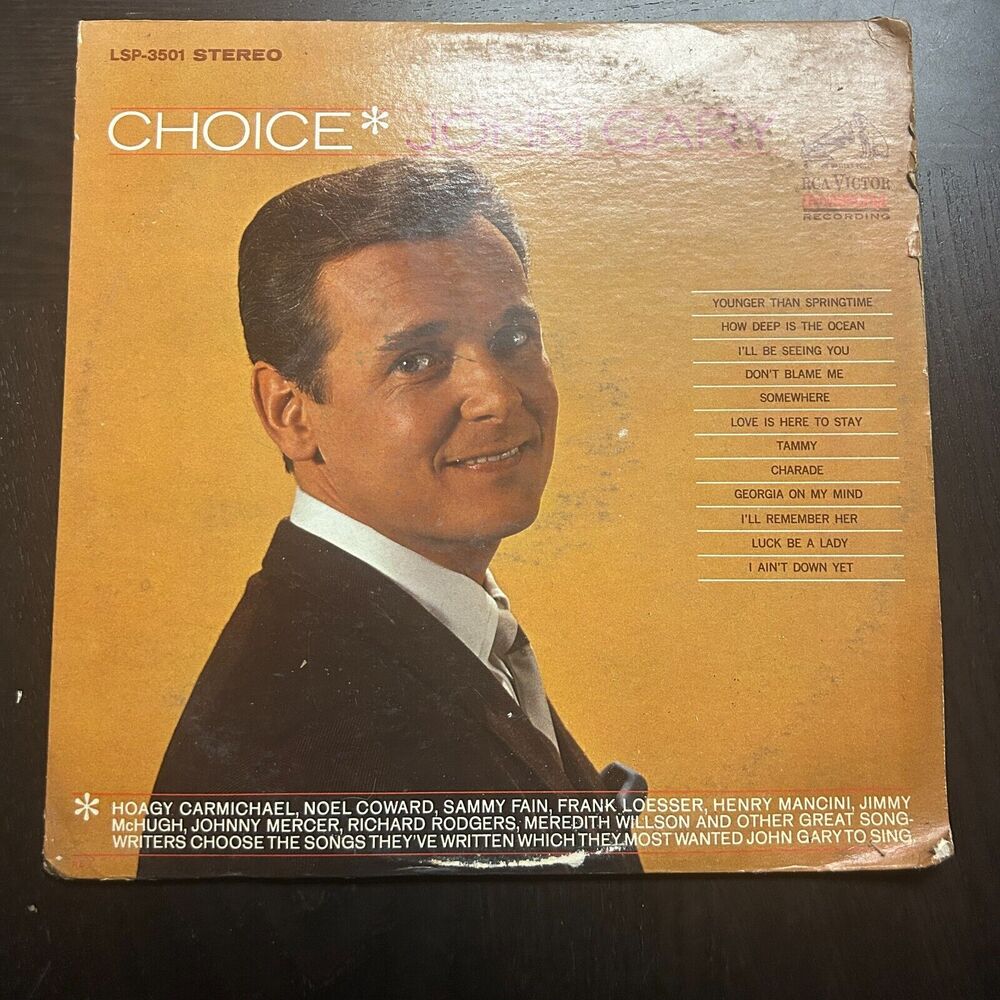 John Gary Choice 1966 RCA Victor LSP-3501 Jazz, Pop